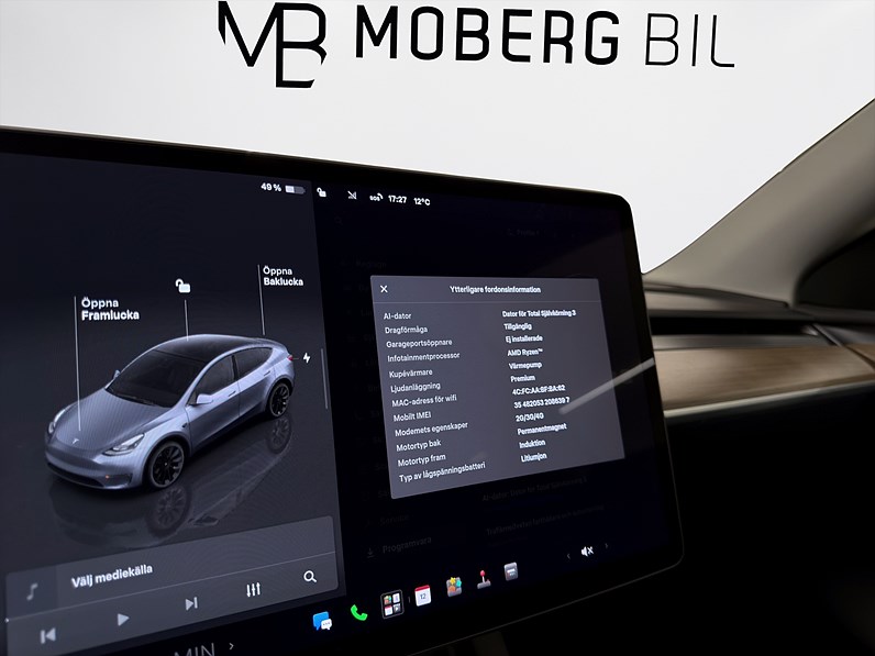 Tesla Model Y Long Range 514hk Pano Drag Läder B-Kamera AWD