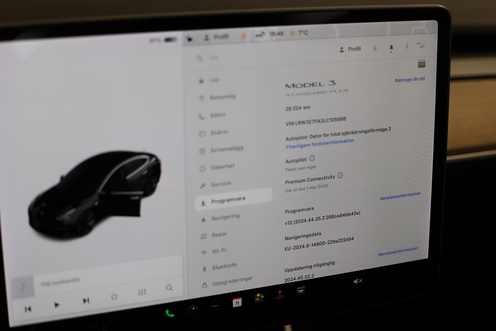 Tesla Model 3 Standard Range Plus 258hk AP Pano Skinn MOMS