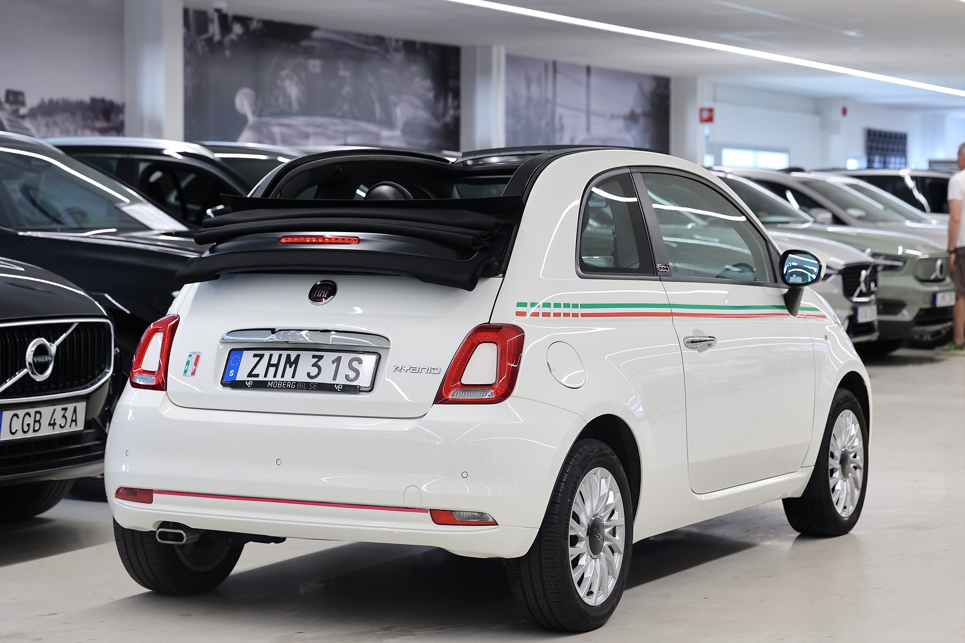 Fiat 500C Cab Hybrid 70hk Lounge PDC Låg Skatt