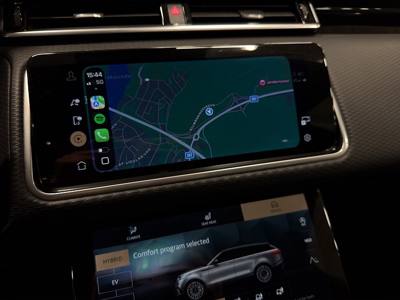 Range Rover Velar P400e R-Dynamic SE Pano 360° 2021, grå – bild 16 av 26, begagnad hos Niber i Järfälla