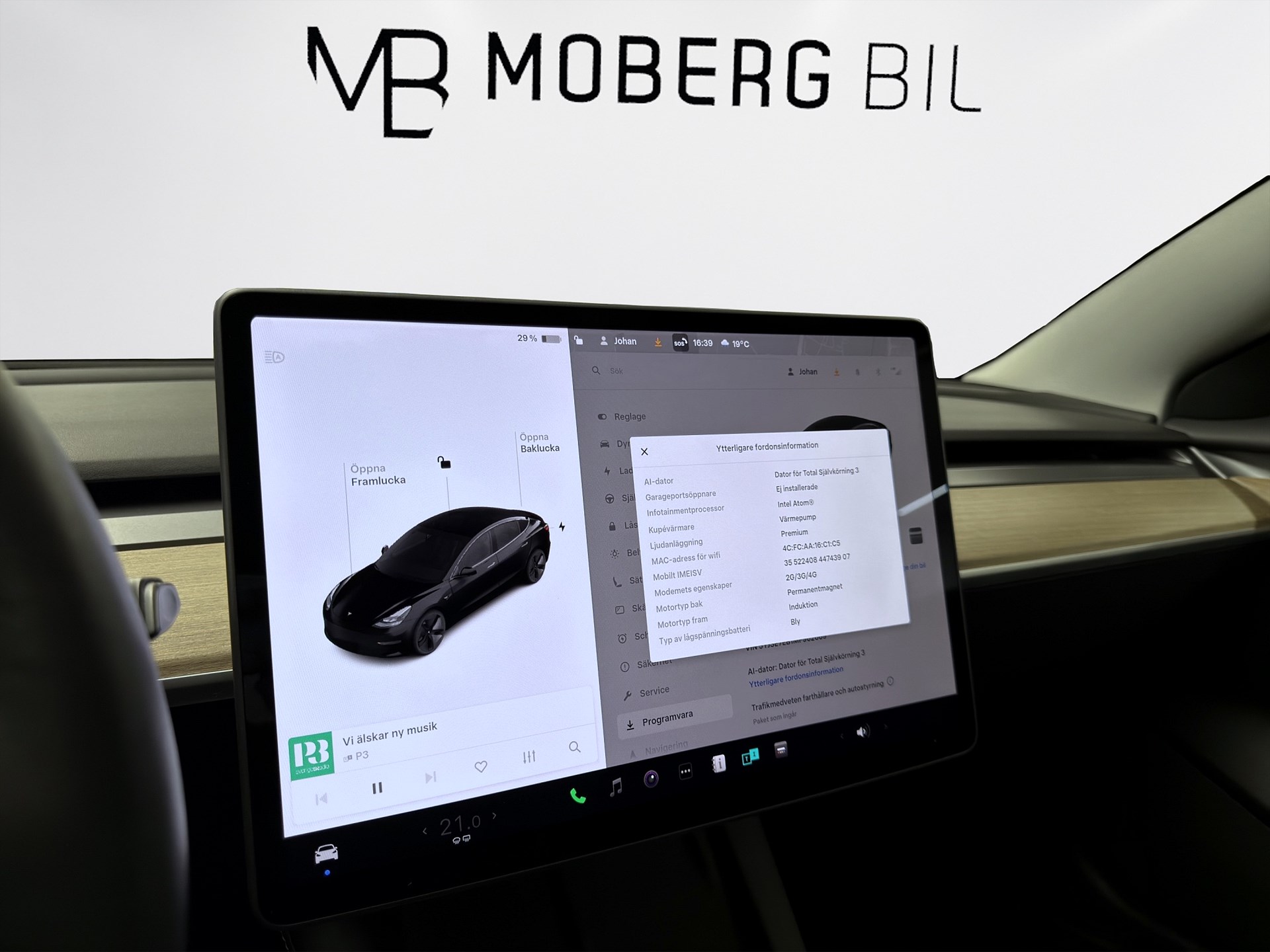 Tesla Model 3 Long Range 440hk Helg på Moberg! Pano Läder B-Kamera