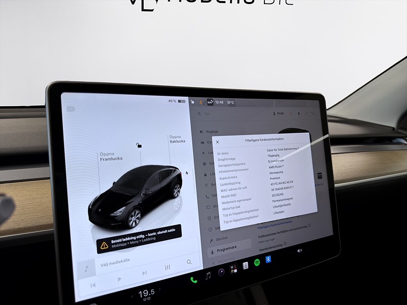 Tesla Model Y Standard Range 299hk Helg på Moberg! Pano Premium Navi
