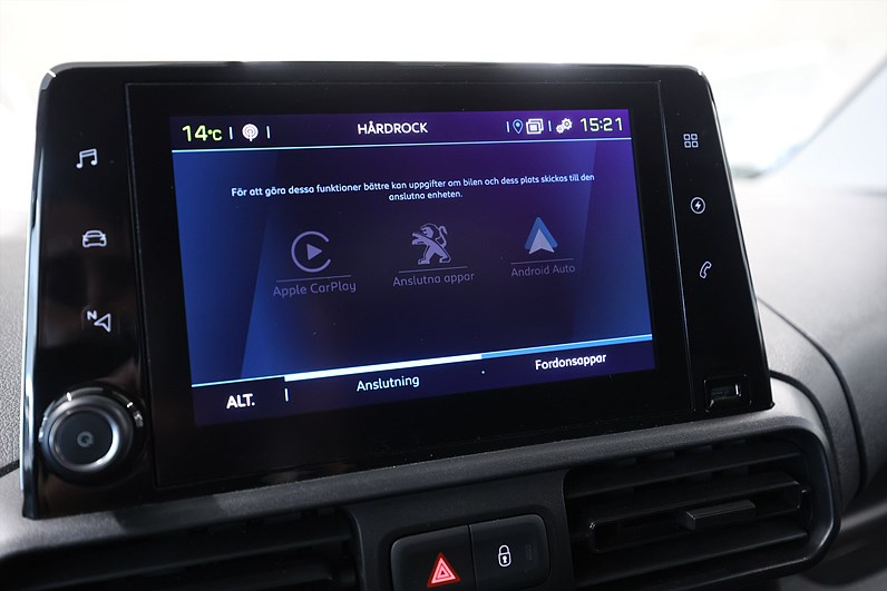 Peugeot e-Partner 136hk L2 V-Inrett Drag Värmare Navi CarPlay MOMS