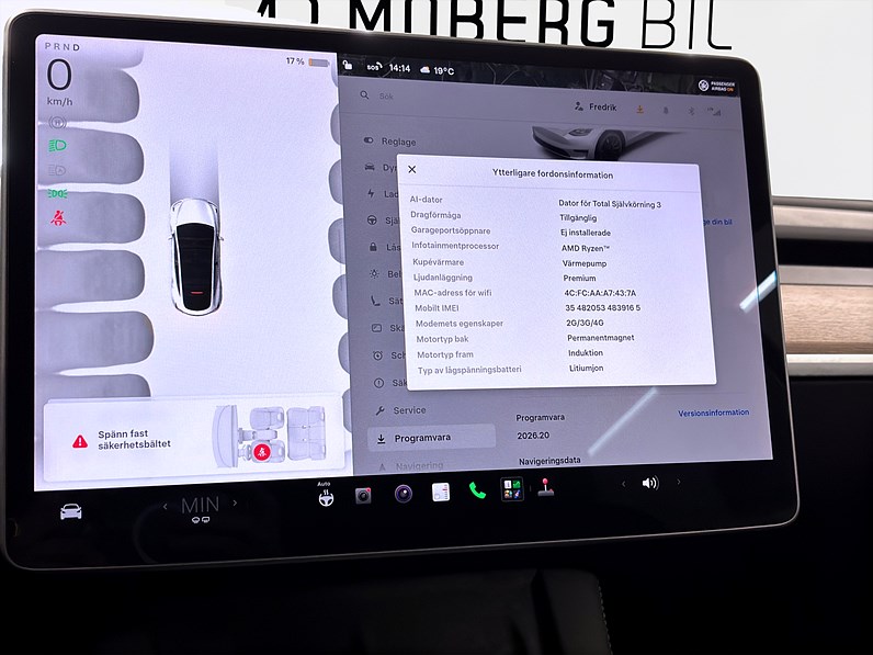 Tesla Model Y Performance 534hk Pano Läder Drag B-Kamera