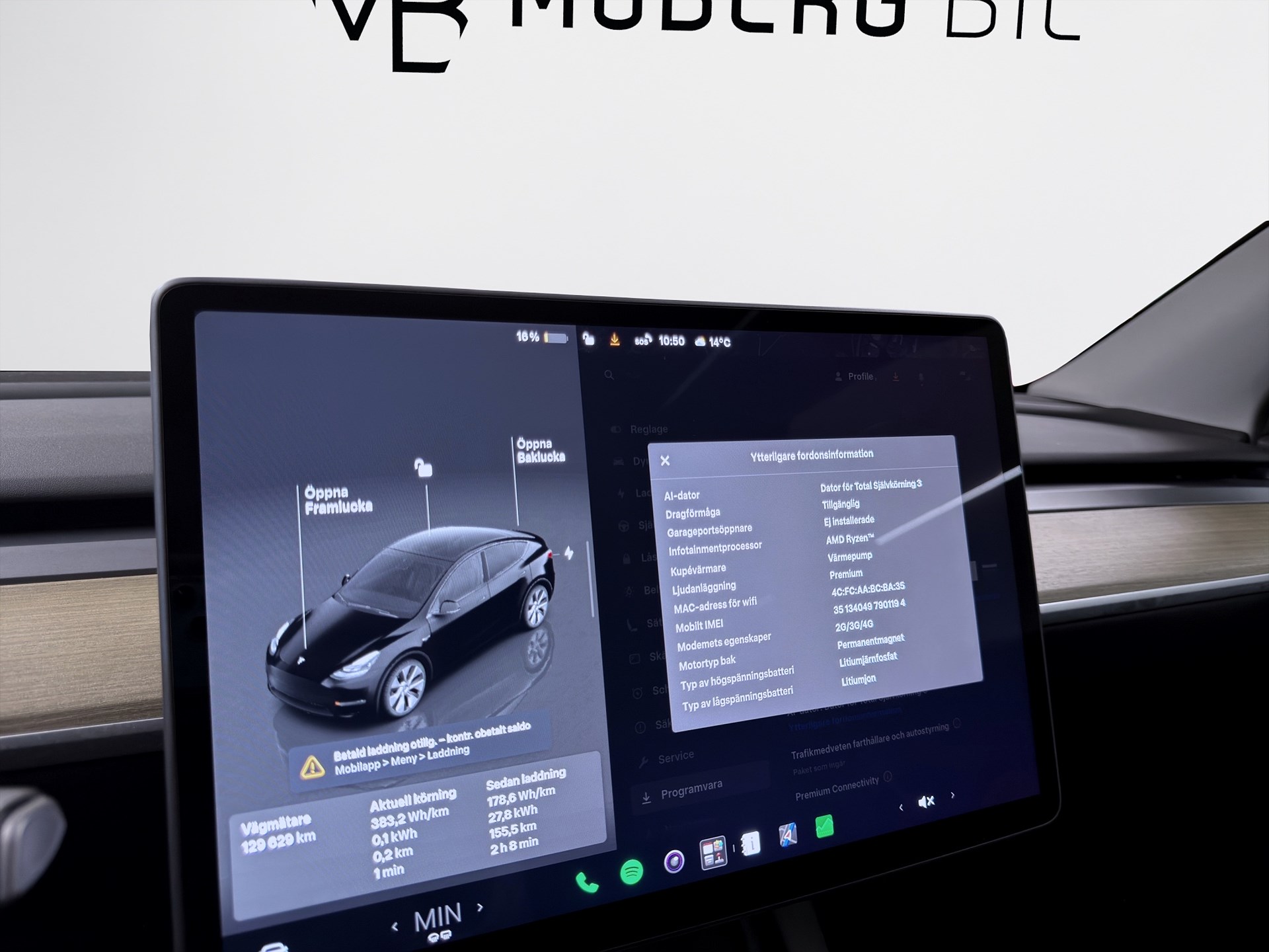 Tesla Model Y Standard Range 299hk Helg på Moberg! Pano Drag B-Kamera