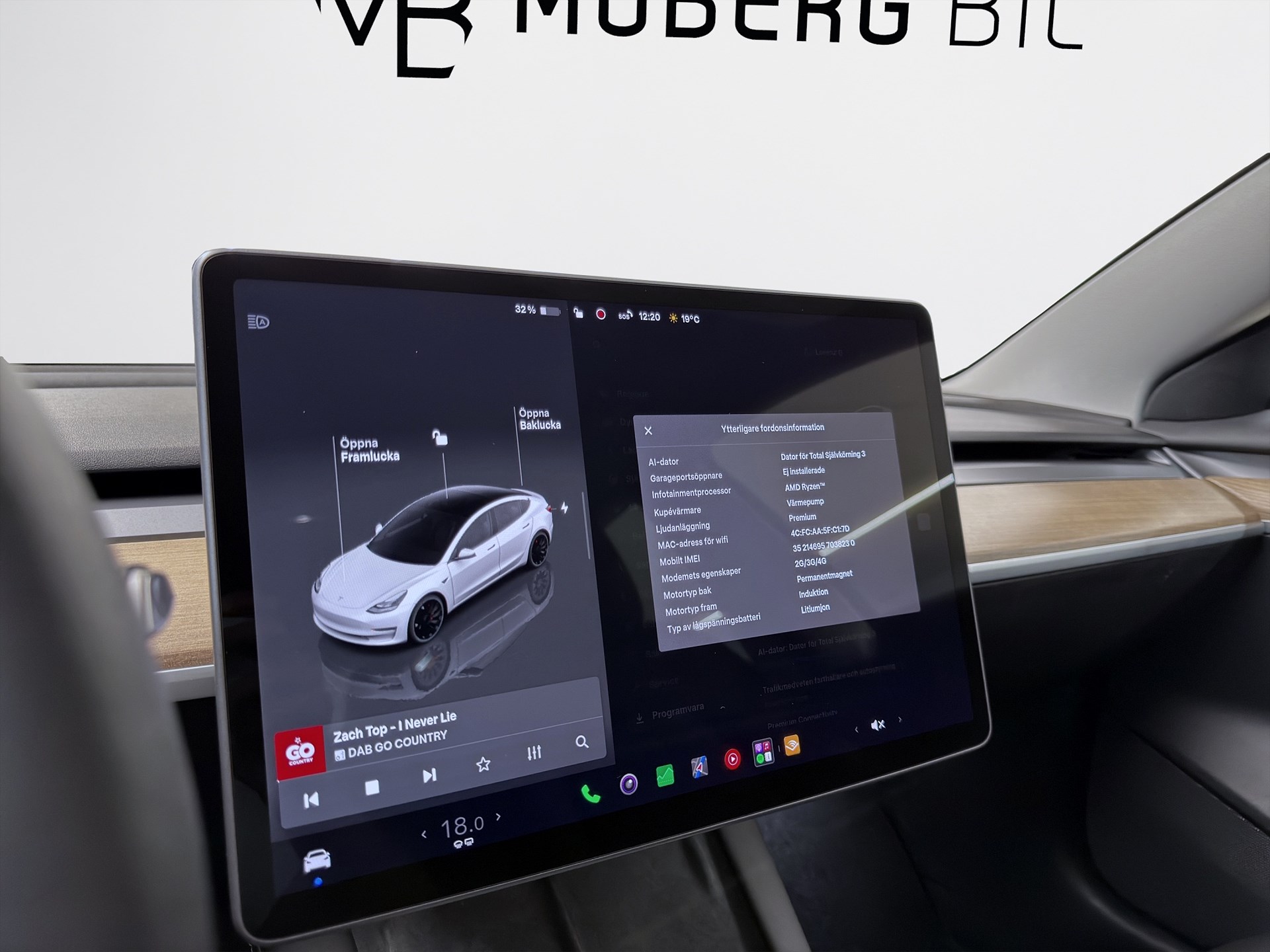 Tesla Model 3 Performance 513hk Pano B-Kamera Läder