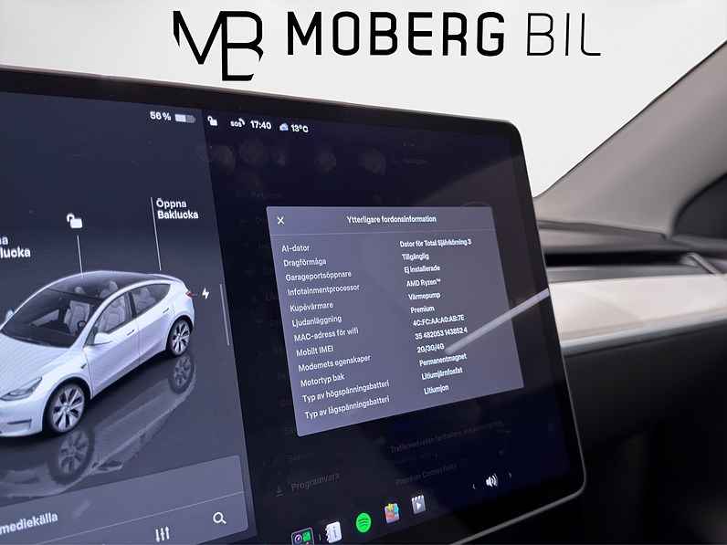 Tesla Model Y Standard Range 299hk Drag Pano Premium B-Kamera