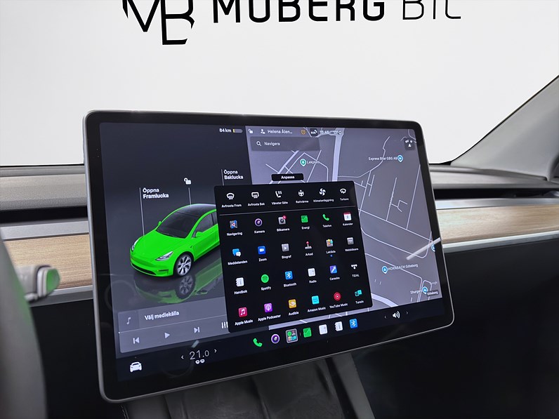 Tesla Model Y Long Range 514hk Helg på Moberg! Pano Läder Navi B-Kamera