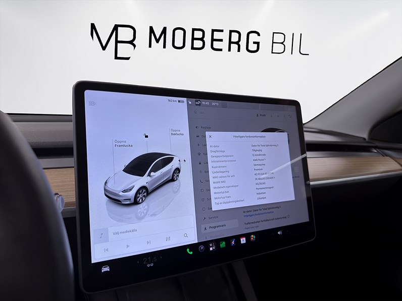 Tesla Model Y Long Range AWD 514hk Pano Drag Läder Navi