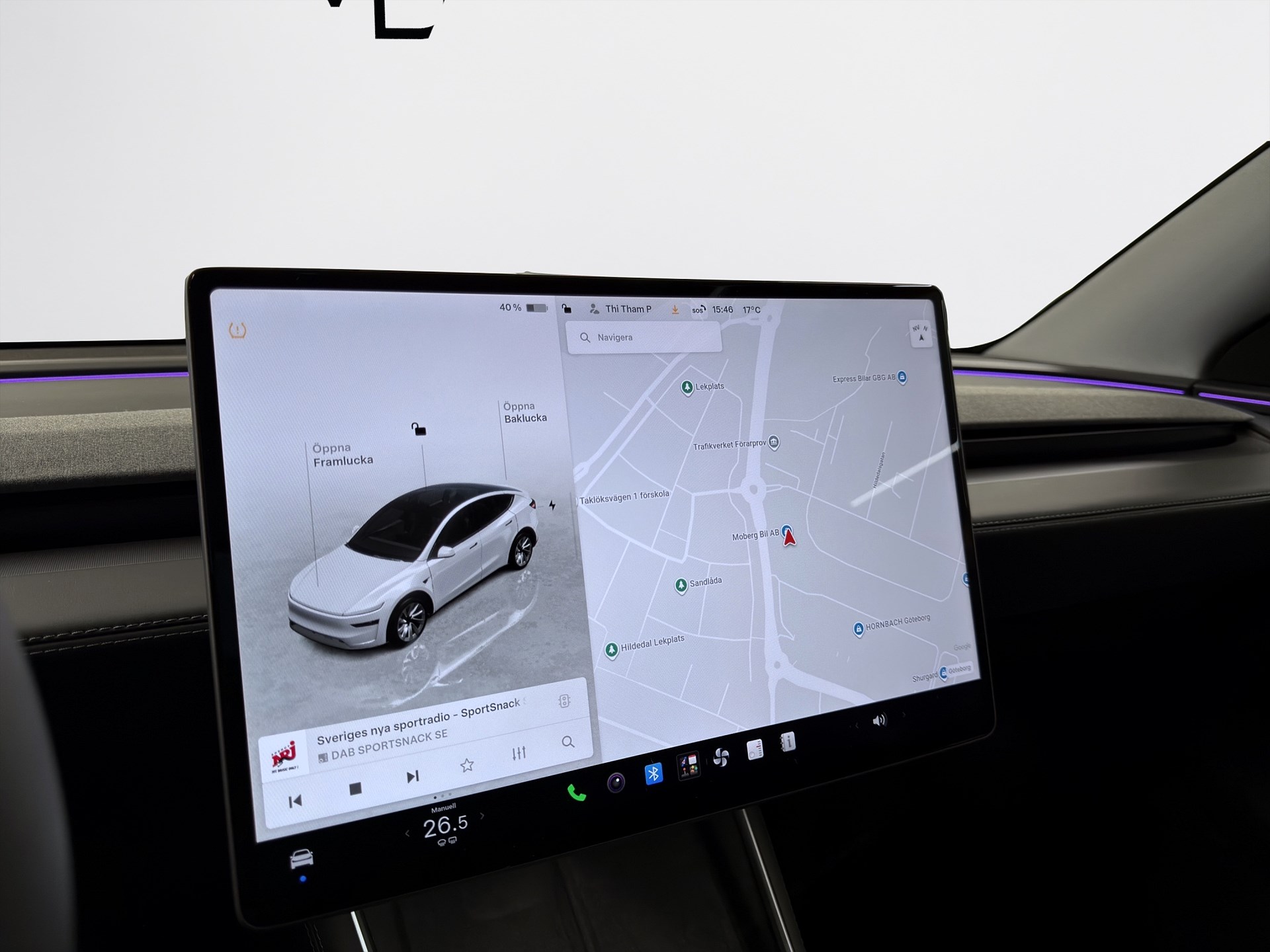 Tesla Model Y Long Range 514hk Helg på Moberg! Pano Läder B-Kamera