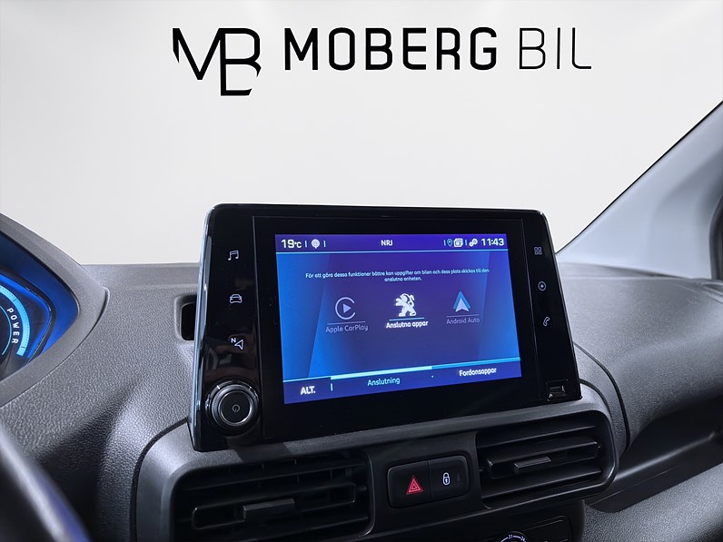 Peugeot e-Partner L2 136hk Helg på Moberg! V-Inrett Drag Värmare
