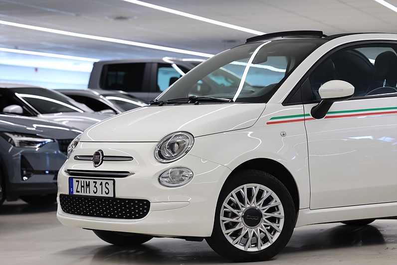 Fiat 500C Cab Hybrid 70hk Lounge PDC Låg Skatt
