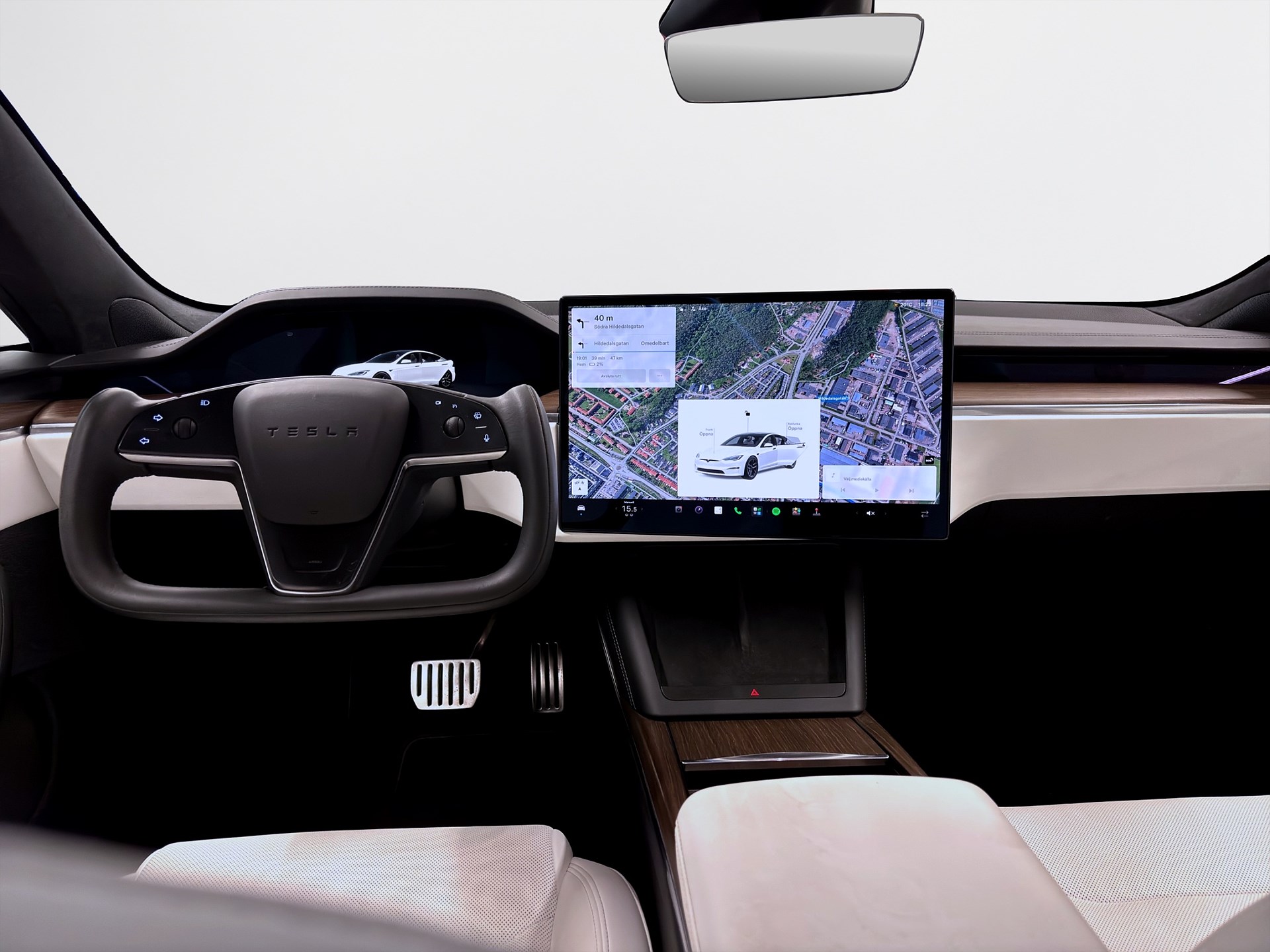 Tesla Model S 670hk AWD YOKE HW4 Pano 360 Premium Panorama 21