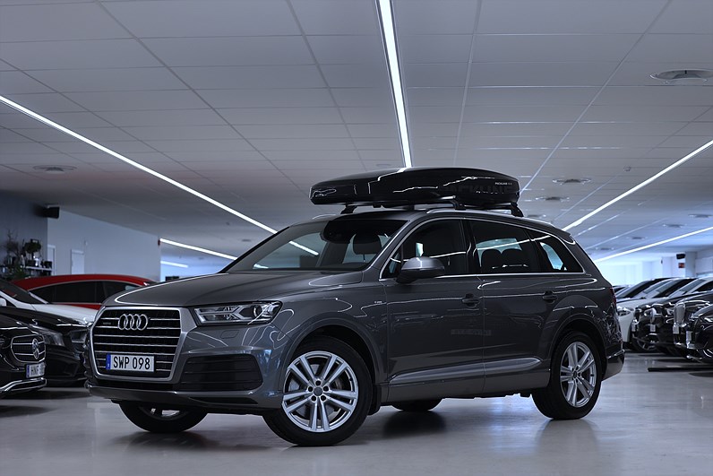 Audi Q7 3.0 TDI Q 272hk S-Line 7-sits BOSE Cockpit Takbox